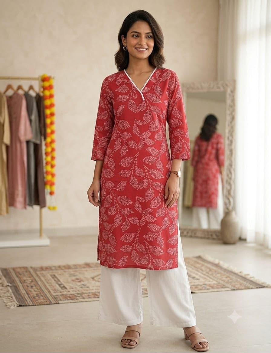 SS Collection V Neck Long kurti