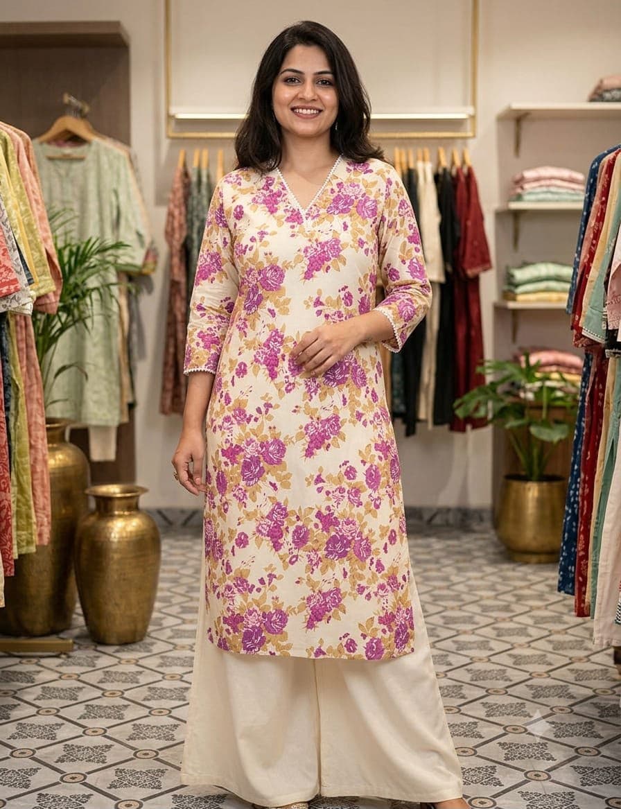 SS collection Long cotton kurti